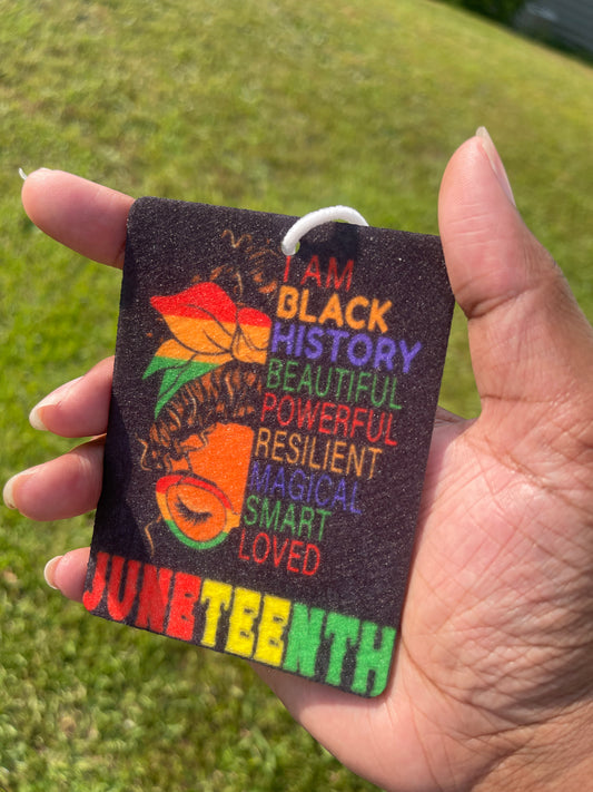 I AM BLACK HISTORY Juneteenth Air Freshener